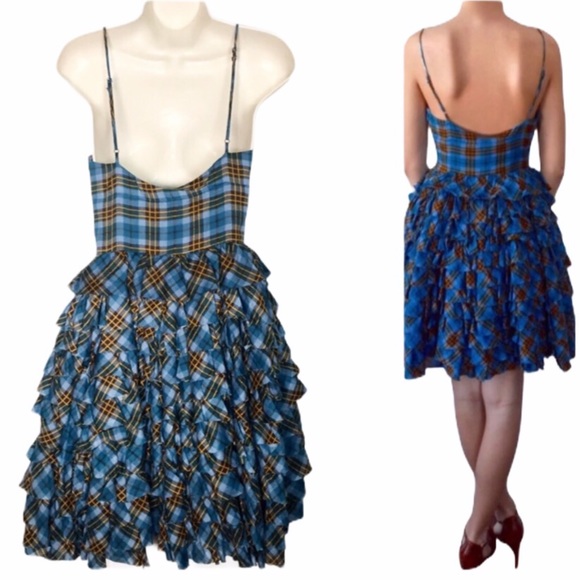 🚫SOLD🚫Betsey Johnson Vintage Plaid Layered Dress - Picture 2 of 9